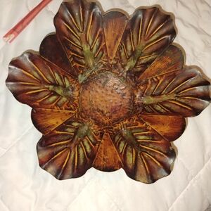 Rustic Floral Decorative Bowl
